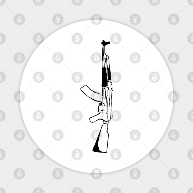 AK- 47 ( Black Edition ) Magnet by Tiger Verse